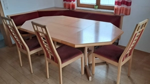 Gemütliche Eckbank-Gruppe   Tisch ausziehbar + 3 Stühle Bild 3
