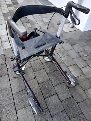 Rollator Vital Carbon v. "Russka" rubinrot