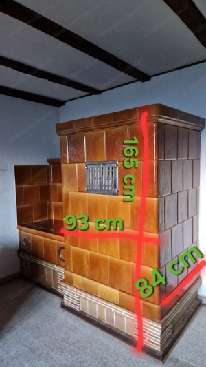 Kachelofen mit Sitzbank Bild 2