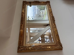 Antiker Wandspiegel Gold Barock ornamental verziert Bild 2