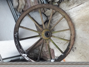 Wagenrad in Holz und Rosshalfter zum  herrichtenpro stück 40 Euro Bild 4