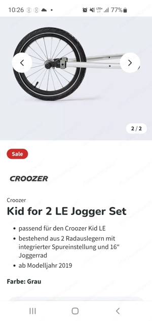 Kiki Croozer Jogging Set (für 2 Sitzer) Bild 2