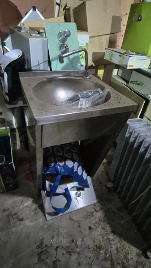    Edelstahl-Waschbecken   Handwaschplatz   freistehend