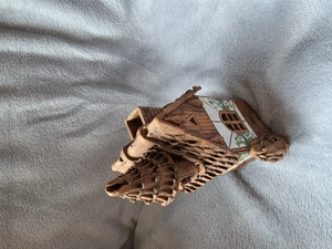 Dekoratives Keramikhaus   Teelichthaus   Handarbeit   rustikaler Stil Bild 2