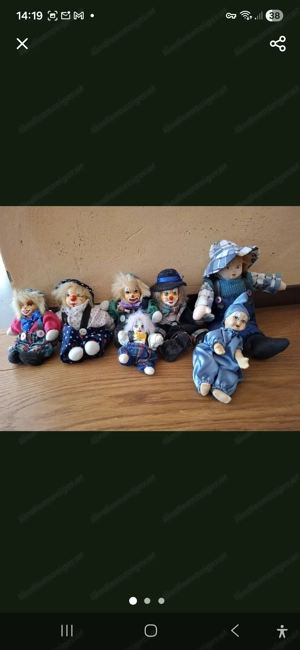 Sammler-Clowns und Puppen