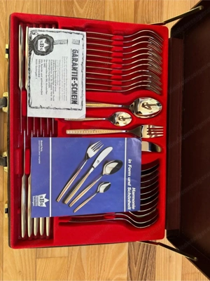 SBS Besteckset "Paris" - Neu & unbenutzt - 24 Karat Golddekor Bild 3