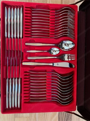 SBS Besteckset "Paris" - Neu & unbenutzt - 24 Karat Golddekor Bild 5