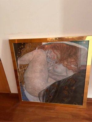 Großes gerahmtes Kunstbild 75x75 cm goldener Rahmen
