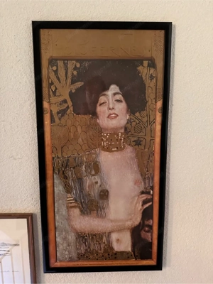 Gerahmtes Kunstdruck Bild im Jugendstil 46x90cm