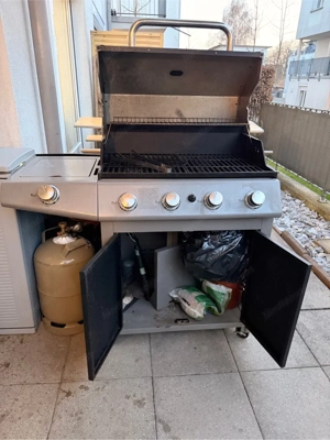 Gasgrill 4 Brenner + Seitenbrenner mit Unterschrank Bild 2