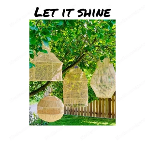 Lampe aus Rattan Bild 4