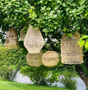 Lampe aus Rattan Bild 3