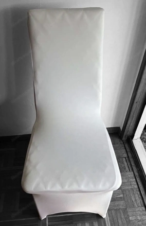 2 Stühle Weiß mit Bezug Bild 2