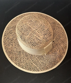 Eleganter Seeberger Damen-Sonnenhut "Föhr" - Gr. M - Natur  Beige - neu Bild 6