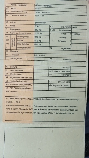 Huber gebremster Anhänger 800kg Bild 4