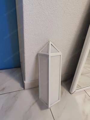 Spiegel Metallrahmen Lampen Weißglas  Bild 3