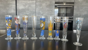 8 Ritzenhoff-Biergläser + 1 Ritzenhoff Sektglas so gut wie neu