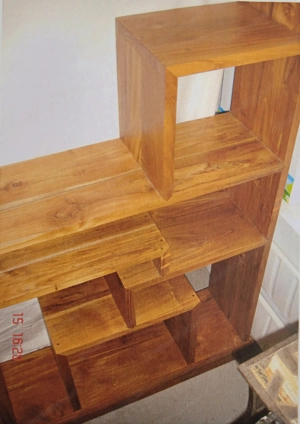 Design- Regal aus Teakholz Bild 2