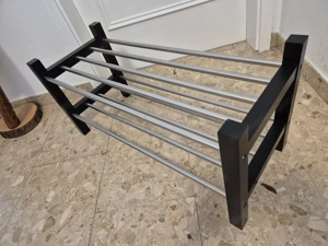 IKEA TJUSIG Schuhregal Schwarz Bild 4