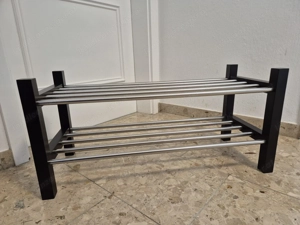 IKEA TJUSIG Schuhregal Schwarz Bild 3
