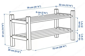 IKEA TJUSIG Schuhregal Schwarz Bild 5
