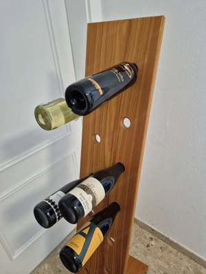 Weinregal aus Massivholz, Lärche geölt Bild 3