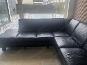 Ledercoich aus echtem Bufalloleder Schwarz Bild 4