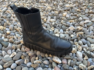 Chelsea Boots Plateau, Stiefelette Damen, Leder Bild 2