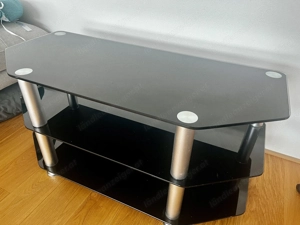 Lowboard Sideboard tv Regal schwarz aus Glas  Bild 7