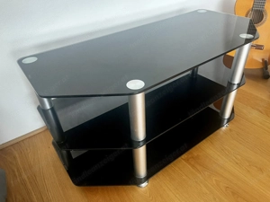 Lowboard Sideboard tv Regal schwarz aus Glas  Bild 6