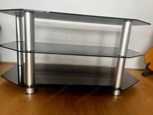 Lowboard Sideboard tv Regal schwarz aus Glas  Bild 8
