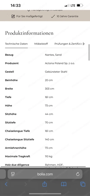 Designer Sofa Bolia caisa 3 sitzer Bild 4