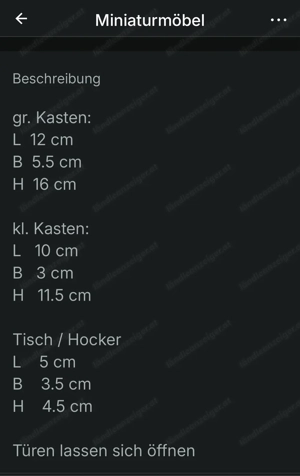Miniaturmöbel Bild 5