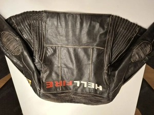 Hellfire Lederjacke - Echtleder - Größe M - Biker  Racing Style Bild 4