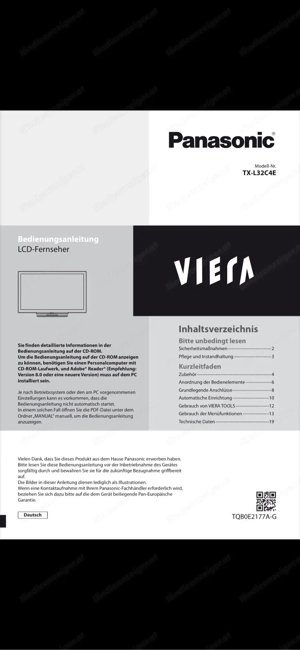 LCD Fernseher Panasonic TX-L32C4E Bild 5