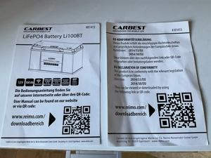 CARBEST LiFeP04 Battery Li100BT Bild 4