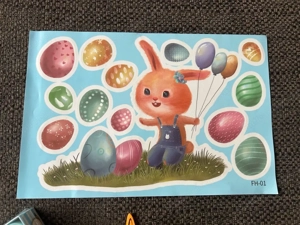 Osterset: Fensterbild, Stempelset, Kerzen, Deko Bild 2