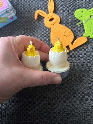 Osterset: Fensterbild, Stempelset, Kerzen, Deko Bild 4