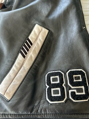 Lederjacke Collage-Style, Größe S Bild 2