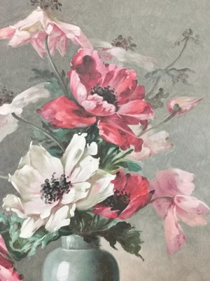 Altes originales Ölbild auf Leinwand | Blumenmotiv von Leopold Scheel | 6800 Feldkirch | Vorarlberg Bild 5