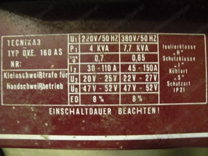 Elektroden Schweiß Gerät umschaltbar 230 oder 400 V  Bild 8