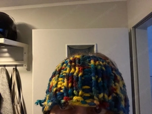 Stirnband bunt gestrickt 