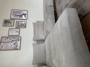 Sofa mit beigem Kordstoff - sehr gepflegt Bild 5