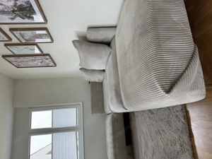 Sofa mit beigem Kordstoff - sehr gepflegt Bild 2