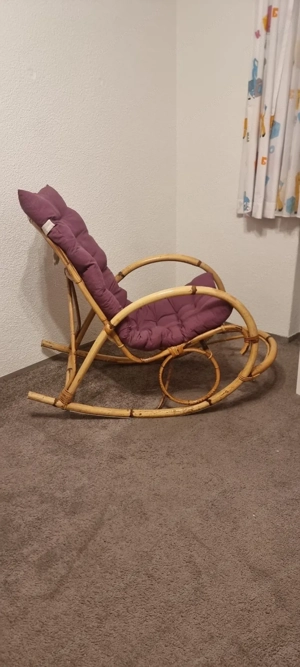 Rattan Schaukelstuhl Bild 2