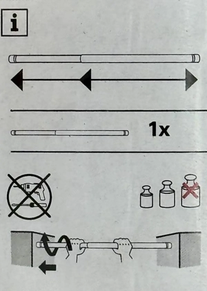 Vorhangstange 125 - 220 cm - NEU Bild 5