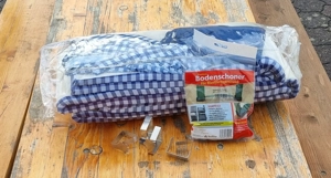 Bierzelt Garnitur mit Lehne, Polster, Tischdecken und Bodenschoner Bild 4