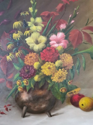 Original Ölbild auf Leinwand von Frau Irmgard Hirsch | Signiert | Datiert 1971 | 