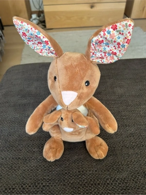 Stofftier: Känguru mit Baby