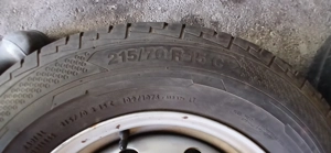  Sommerreifen 4X Komplett mit Stahlfelge gebraucht Fiat Ducato 15" 215 70R ca. 6mm Bild 2